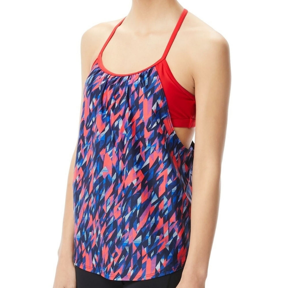 TYR Shea 2 in 1 Tank Polar tankini swim top. Women's XS. Style # TSHPO7A.